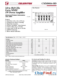 Datasheet CMM0016-BD manufacturer Mimix